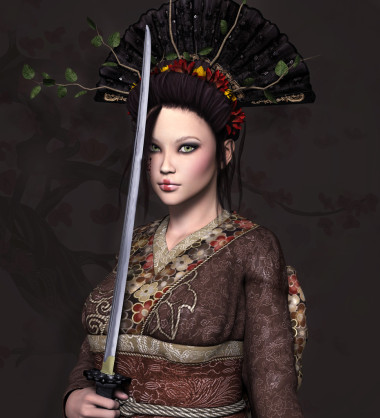 漂亮的女人和劍圖片