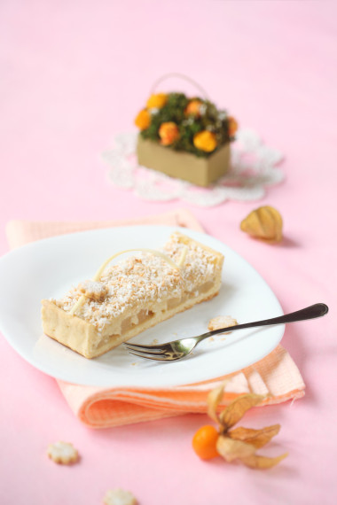 张梨和椰子挞照片