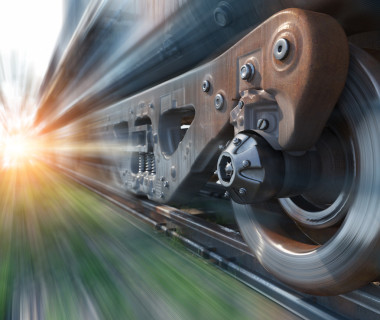 工業(yè)鐵路列車車輪特寫技術角度概念背景