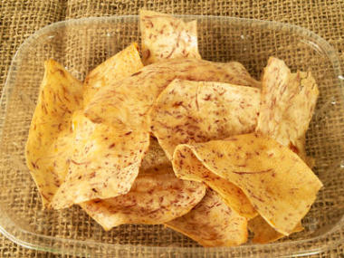 炸好的芋頭，芋頭切片照片