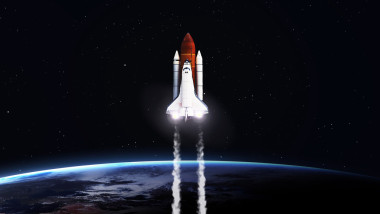 航天飛機(jī)起飛執(zhí)行任務(wù)的高分辨率圖像由NASA提供的元素