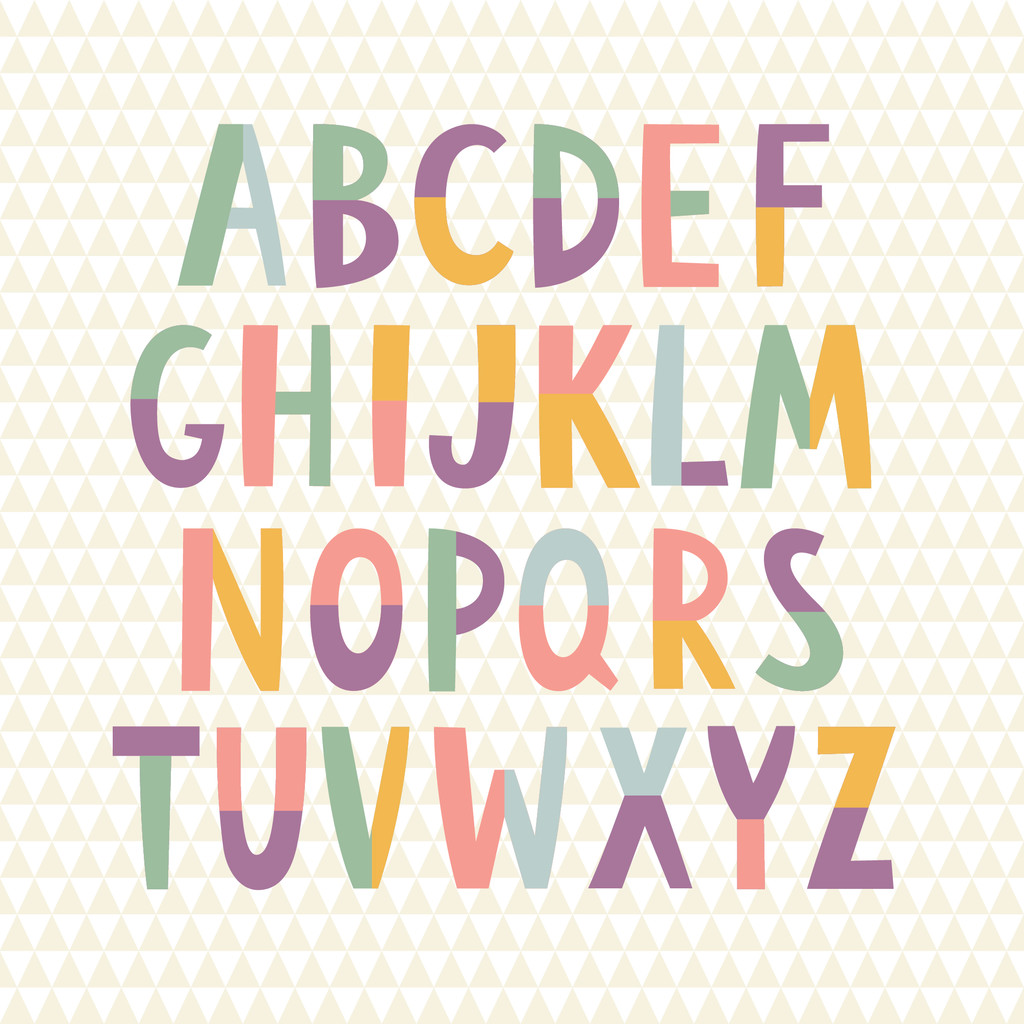 可爱的时尚字母