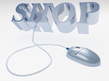 網(wǎng)上互聯(lián)網(wǎng)商店概念文本與計算機鼠標(biāo)