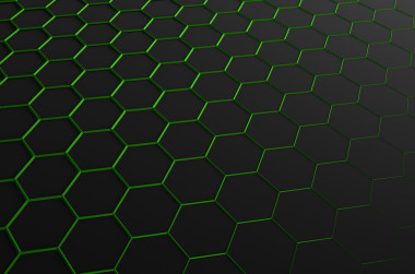 抽象的 3d 渲染的表面有六角