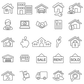 房地产的图标集图片