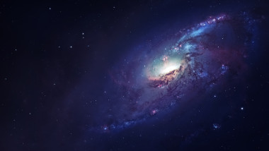 令人敬畏的螺旋星系離地球遠(yuǎn)許多光年。由美國國家航空航天局提供的元素