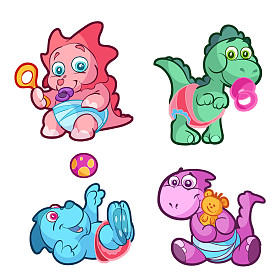 婴儿 dino 的集合