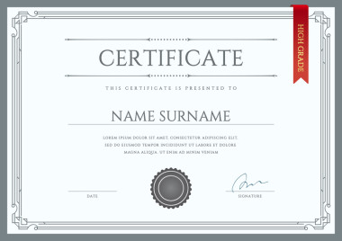 證書或文憑模板照片