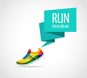 矢量海报-运行和体育