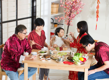 中國農(nóng)歷新年晚宴-家庭圖片
