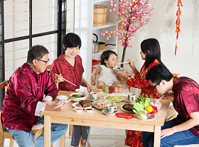 中国农历新年晚宴-家庭图片