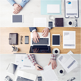 工作的商务人士