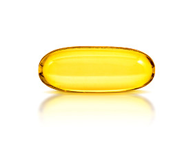 白底分离鱼油补充剂胶囊图片