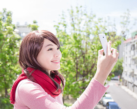 美丽的女人拍照