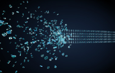 流動在黑暗中的二進制代