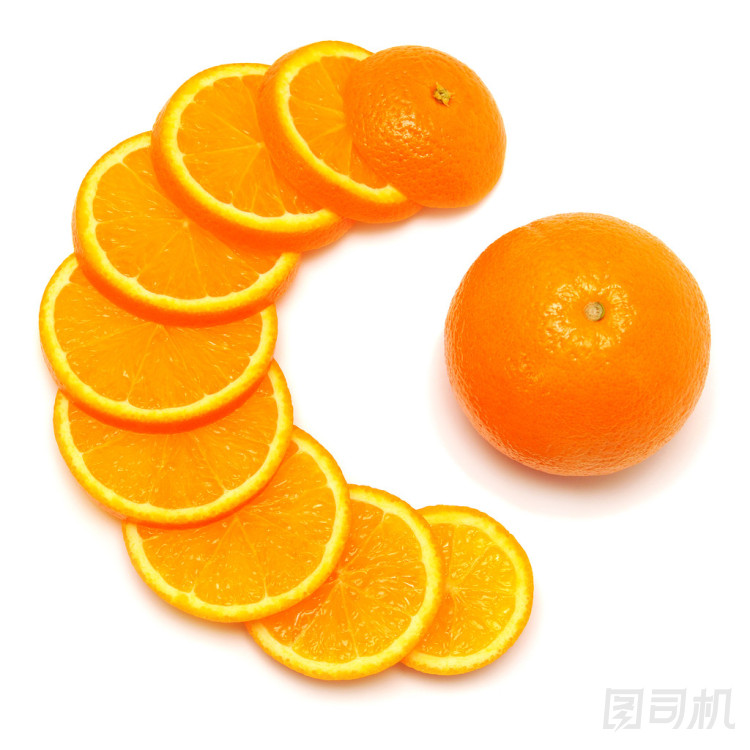 橙色水果切成圈圖片
