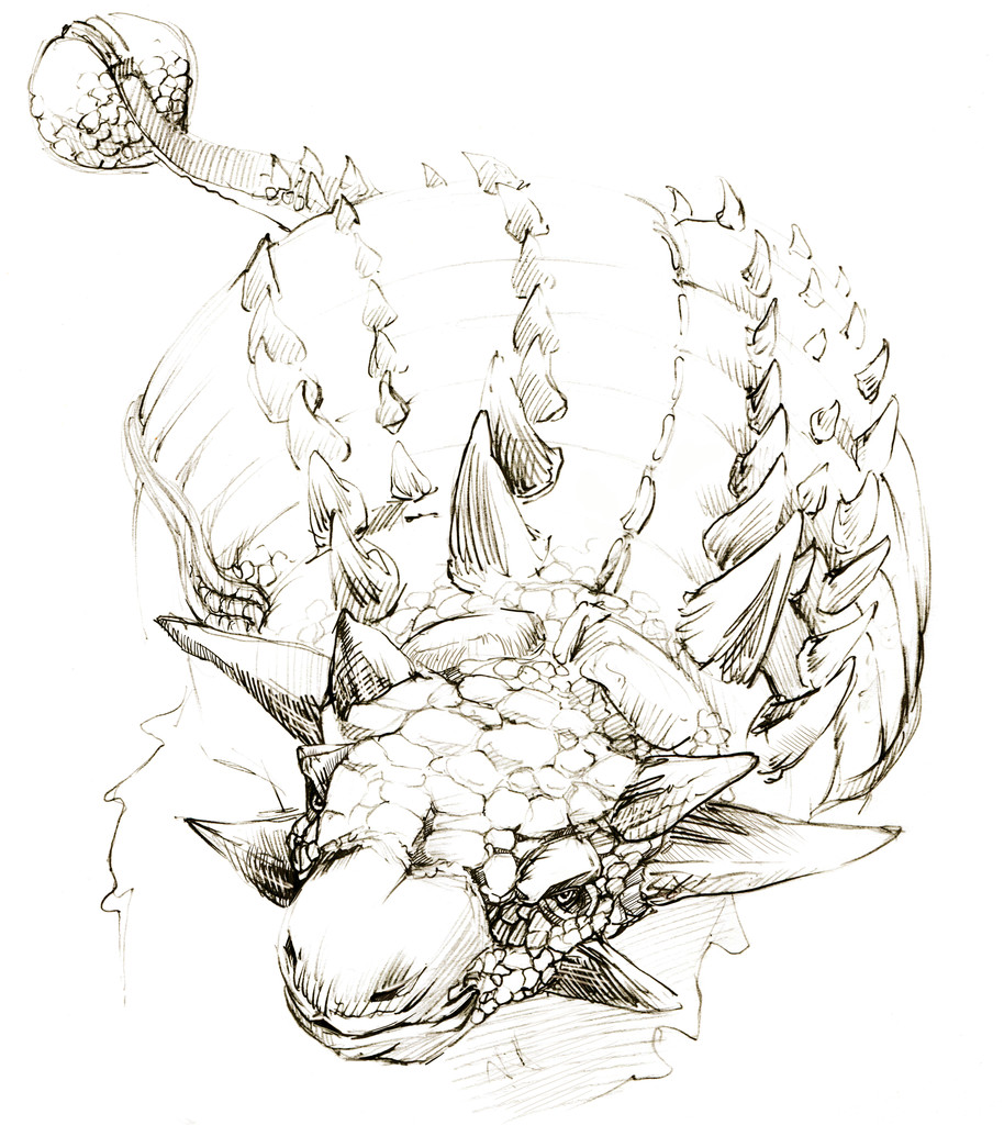 恐龙。恐龙绘图铅笔素描图片