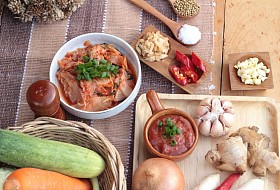 韩国食品传统韩国泡菜.图片