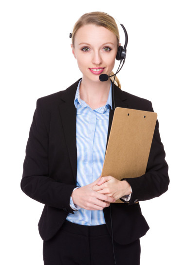 剪贴板中的客户服务代表