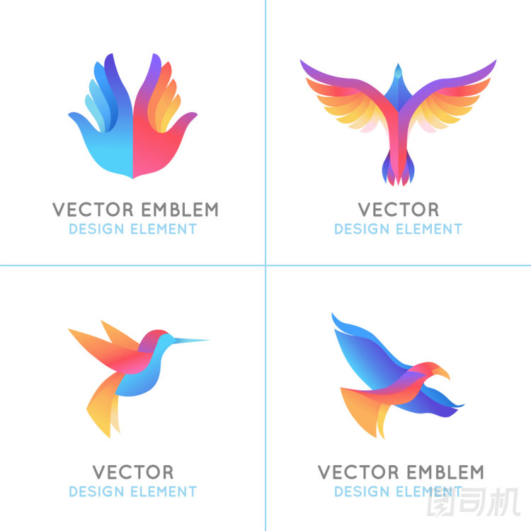 向量組的抽象漸變標志