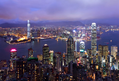 從山頂香港城市景