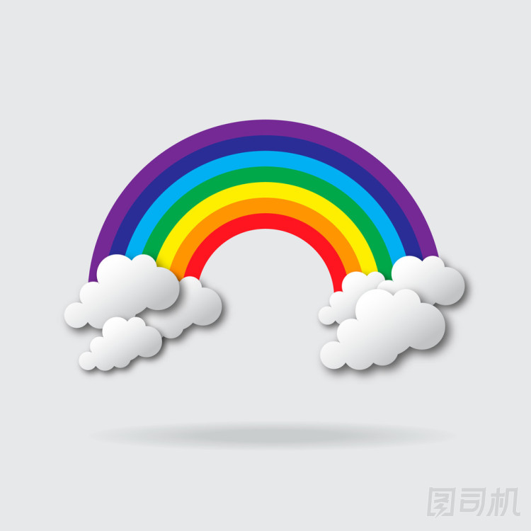 云朵和彩虹圖片