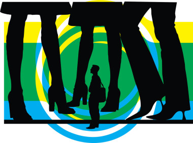 婦女權力。矢量插畫圖片