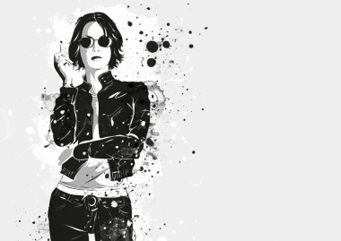 素描風(fēng)格的時(shí)尚女孩.圖片