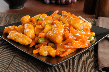 中国食品，橙色鸡