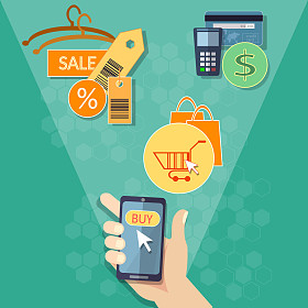 移动存储市场营销的在线购物