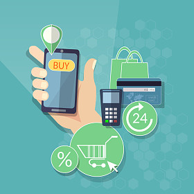 在线购物电子商务概念