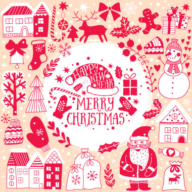 圣诞贺卡模板图片