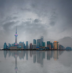 上海的烟雾图片