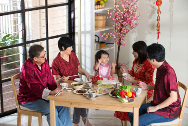 中國農(nóng)歷新年晚宴-家庭