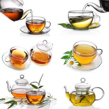 茶拼贴画图片