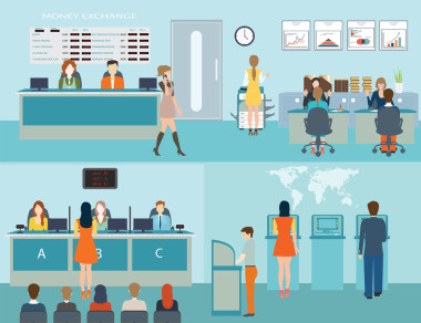 公眾對金融服務(wù)的銀行.照片