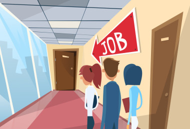 商人線尋找求職面試