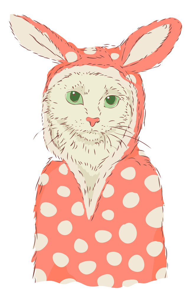 可爱的猫胆子小女孩时髦的肖像 可爱的猫胆子小女孩时髦的肖像