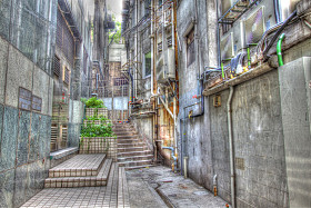 旧街、 hdr 图像中的巷子