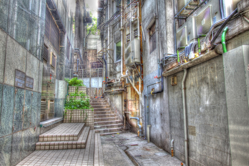旧街、 hdr 图像中的巷子