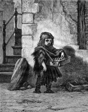 小火柴女孩在阿姆斯特丹，復(fù)古雕刻