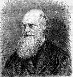 Charles Darwin after his death in April 1882, a photograph, throwback
