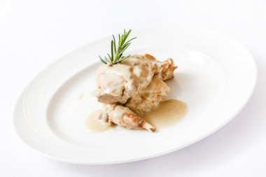 美味兔肉同大麥圖片