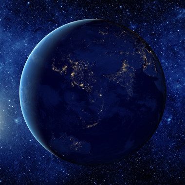 行星地球從空間。此圖像的一些元素提供
