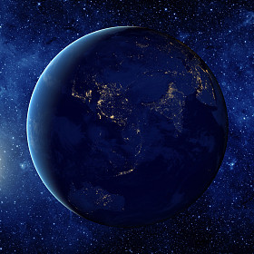 行星地球从空间。此图像的一些元素提供