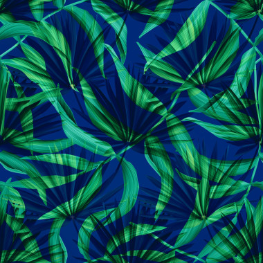 熱帶樹葉無縫的花卉圖案，在夏威夷風(fēng)