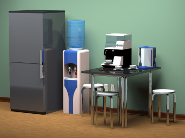 在办公室的厨房面积