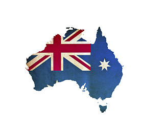孤立的澳大利亚地图