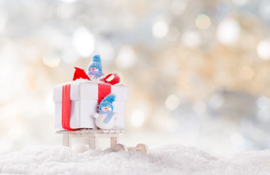 圣誕背景與雪人圖片