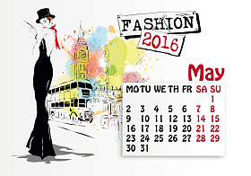 时尚女孩的日历